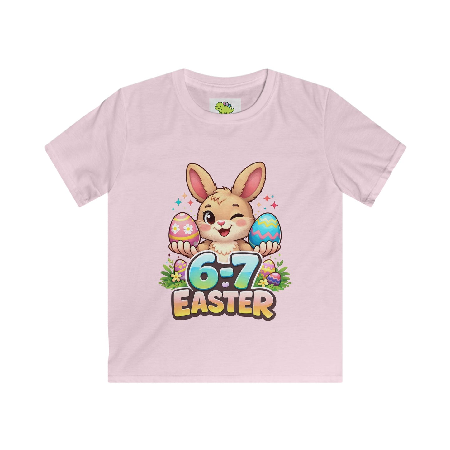 Kids 6-7 Easter Bunny T-Shirt - Cute Easter Egg Hunt Shirt