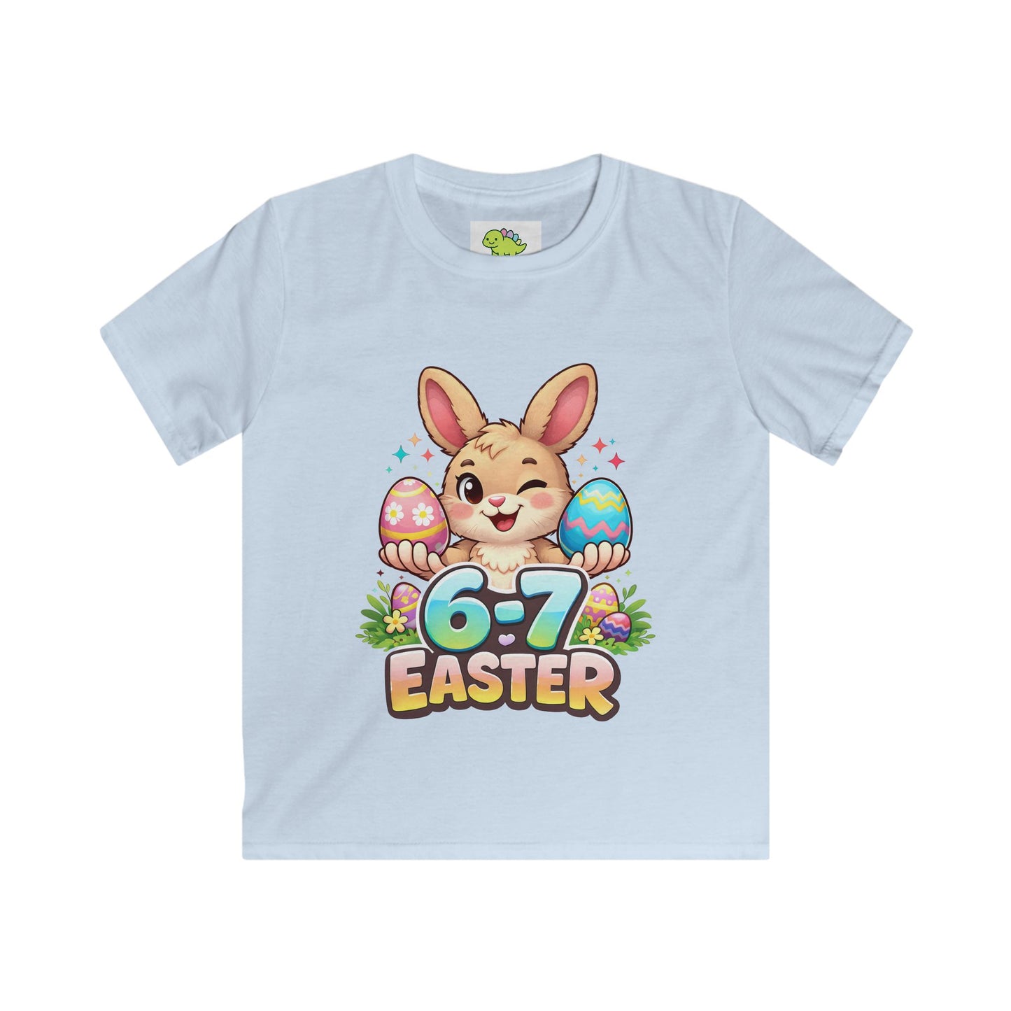 Kids 6-7 Easter Bunny T-Shirt - Cute Easter Egg Hunt Shirt
