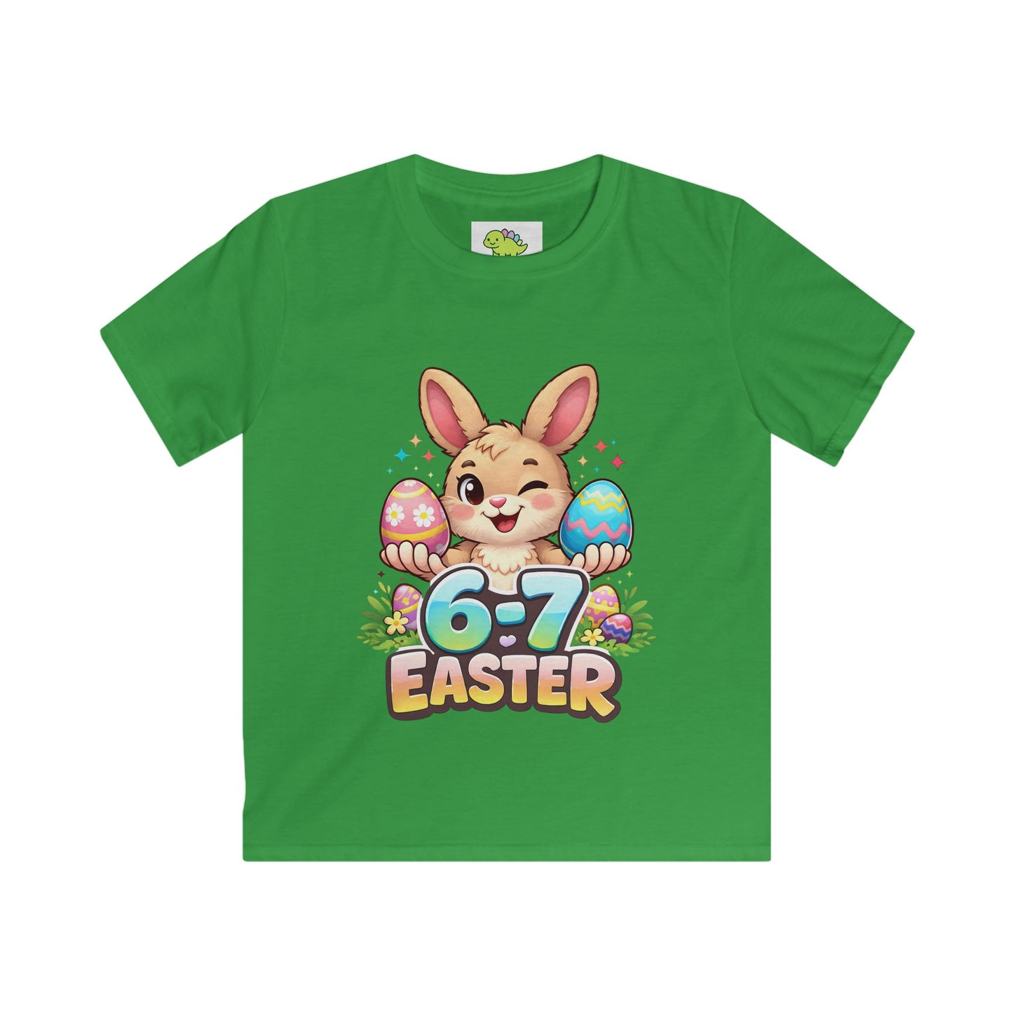 Kids 6-7 Easter Bunny T-Shirt - Cute Easter Egg Hunt Shirt