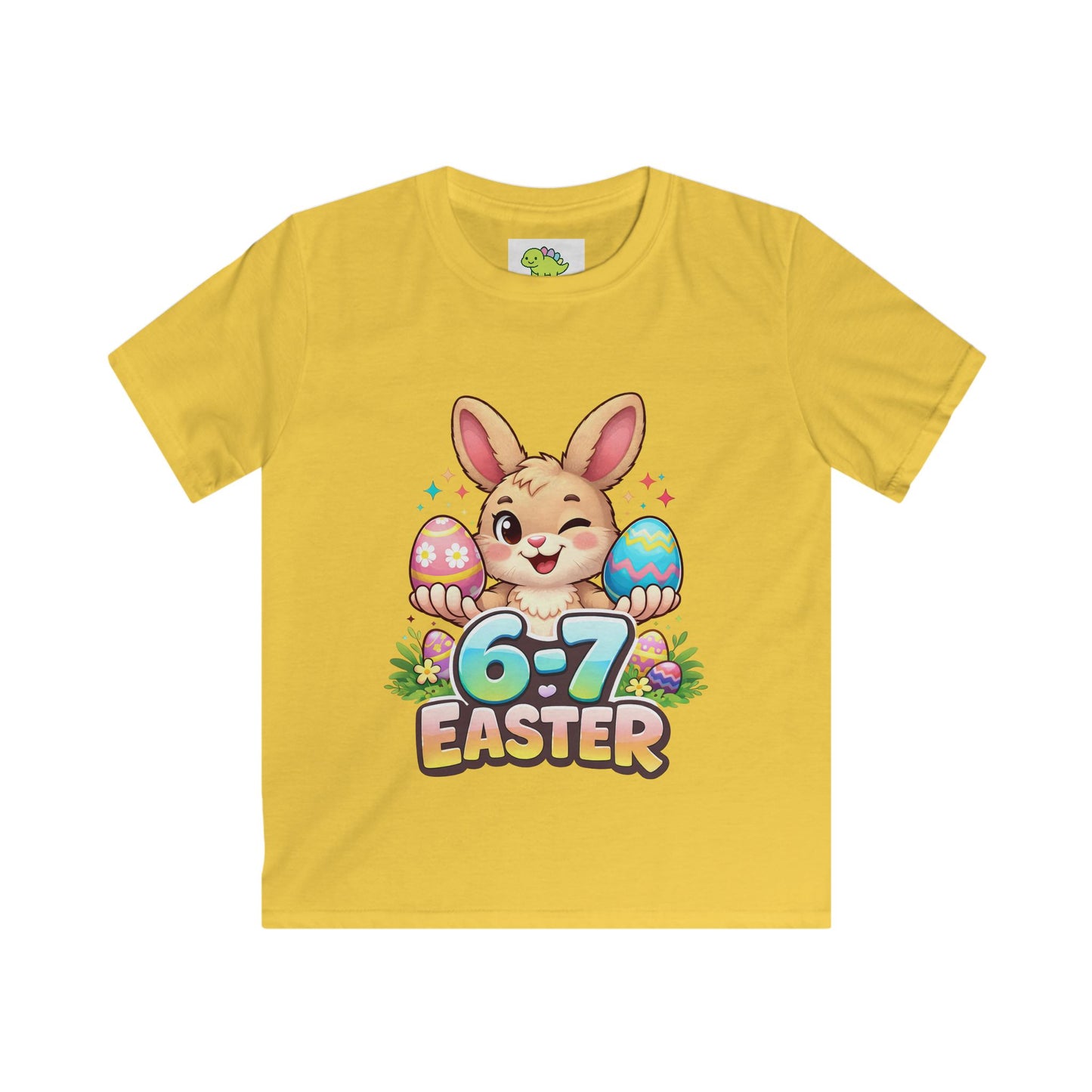 Kids 6-7 Easter Bunny T-Shirt - Cute Easter Egg Hunt Shirt