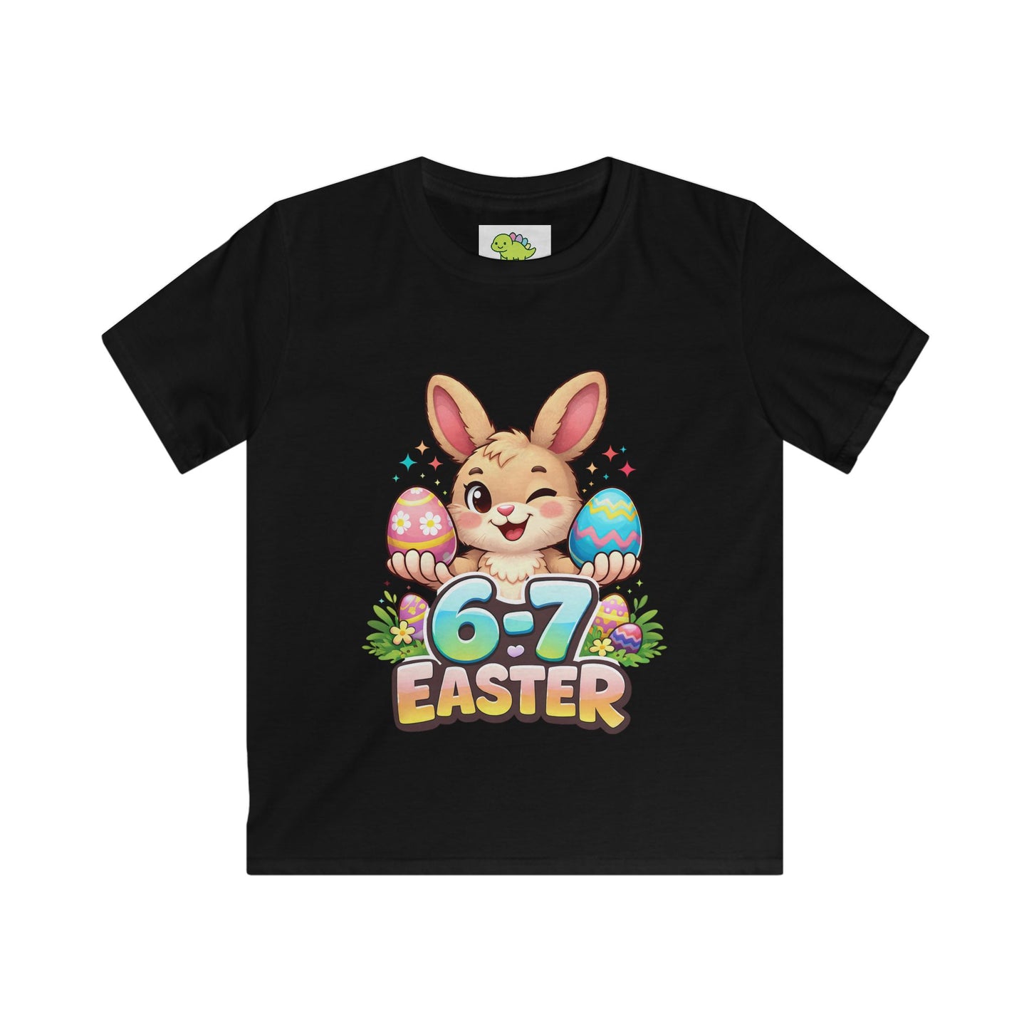 Kids 6-7 Easter Bunny T-Shirt - Cute Easter Egg Hunt Shirt